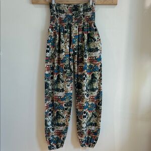 Buddha Pants Smocked High-Waist Jogger Harem